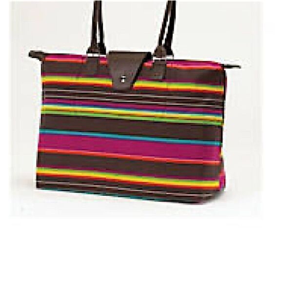 Joann Marie Designs Waterproof Fold-Up Brown pink large tote Beach diaper bag - Picture 1 of 10